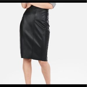 High Waisted Seamed Minus The Leather Pencil Skirt